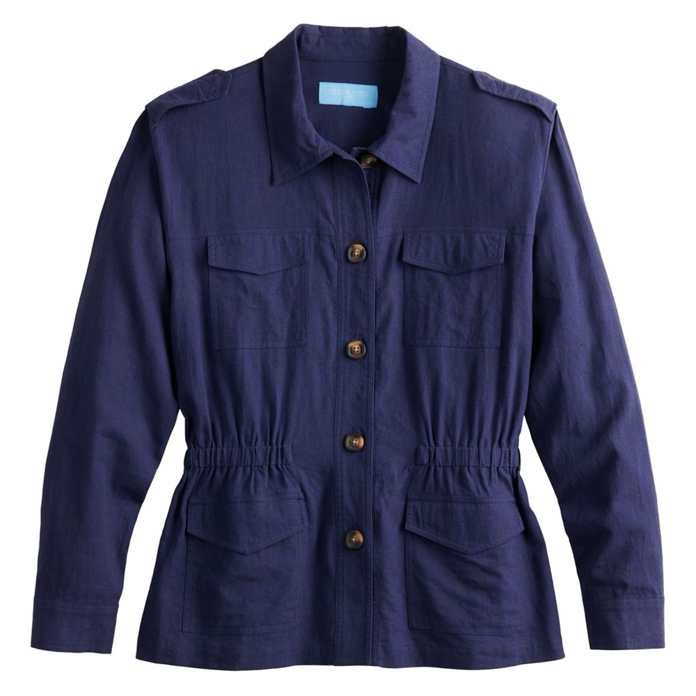EUC Draper James Reserve Linen blend Utility Jacket